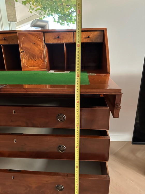 Secrétaire du 18ème siècle. – engels antiek, Buffet bas, Textile, Bois (photo 4 of 12)
