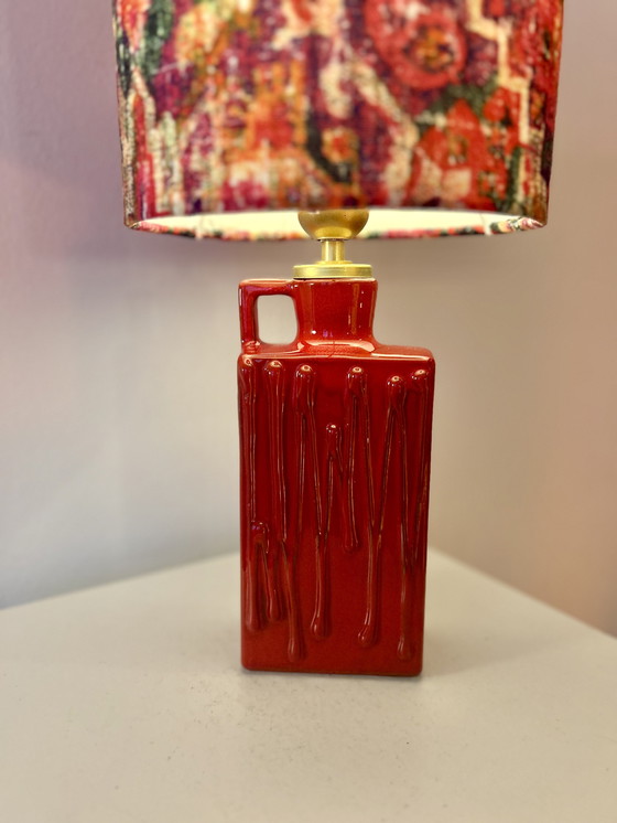 Image 1 of Moderne draadloze tafellamp - gemaakt van een vaas uit de jaren 70 - West-Duits aardewerk