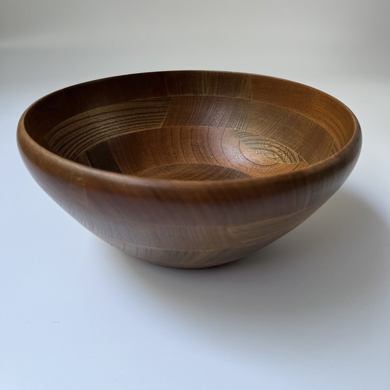 Image 1 of Set à salade scandinave vintage, saladier et couverts en teck, Suède, années 60