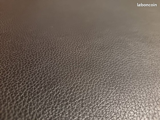 Image 1 of 2 superb Moroso poufs in black and ivory leather