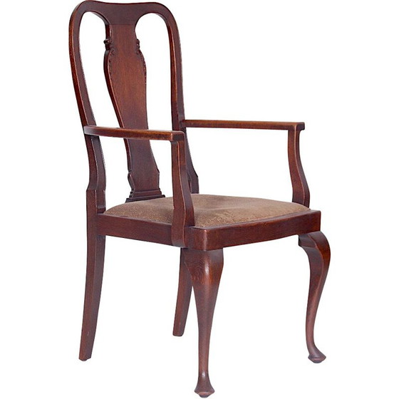 Image 1 of Vintage wooden armchair, Czechoslovakia 1920