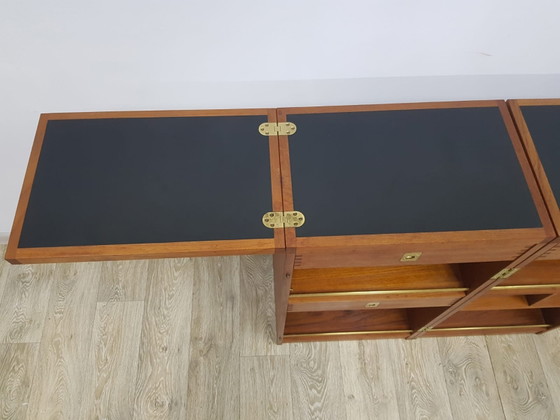Desserte en teck de Reno Wahl Iversen pour Dyrlund, Danemark, années 1960 – Brass (photo 2 of 25)