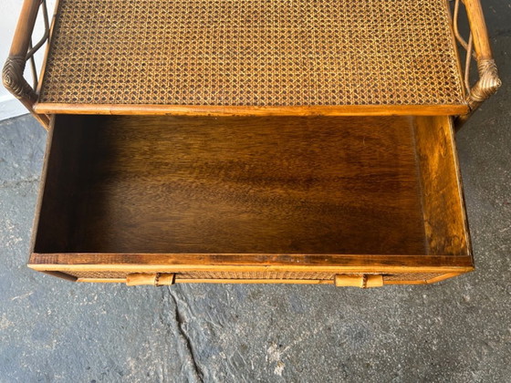 Image 1 of Commode en bambou et rotin Angraves, style milieu du siècle, années 1970