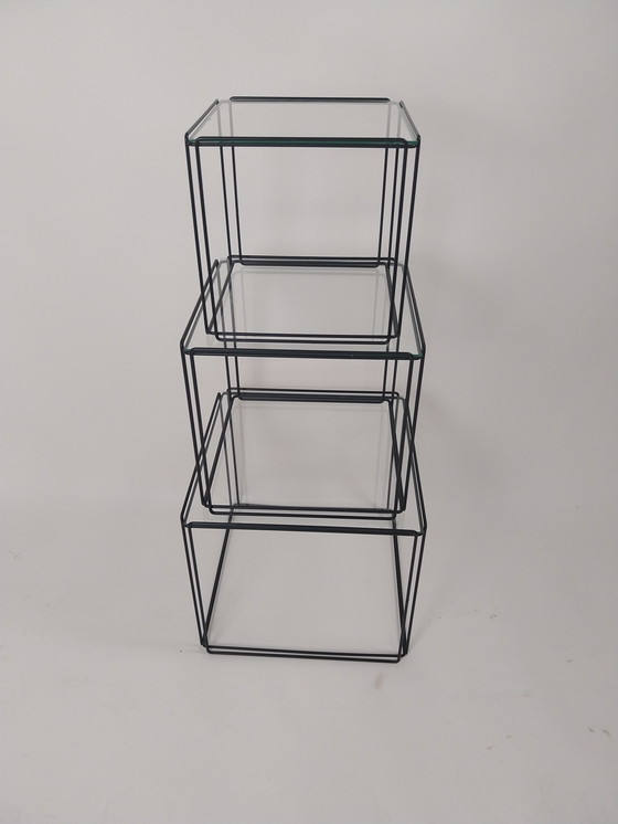 Image 1 of 1 x set of isocele tables by Max Sauze 1970's