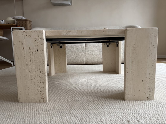 Image 1 of Vintage travertine coffee table, Italian modernism, 1970s