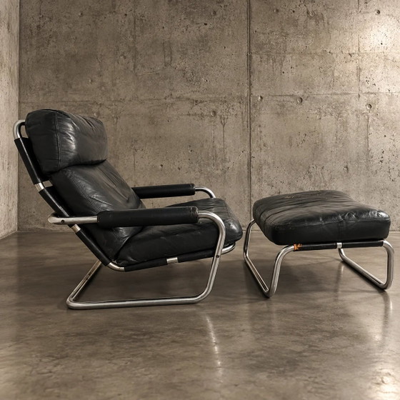 Gelderland 601 "Meneer Oberman" fauteuil lounge / ottoman / Jan des Bouvrie (photo 4 of 7)