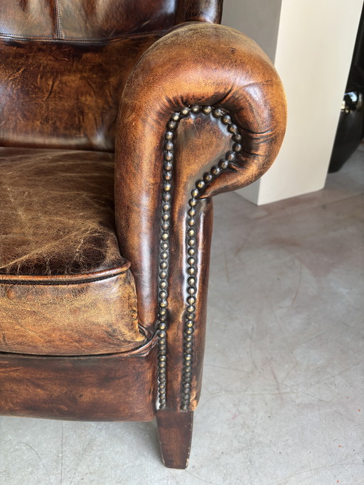 Schapenleren Oorfauteuil DNG