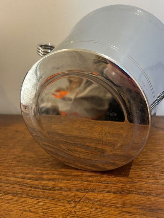 Image 1 of chrome-plated metal champagne bucket