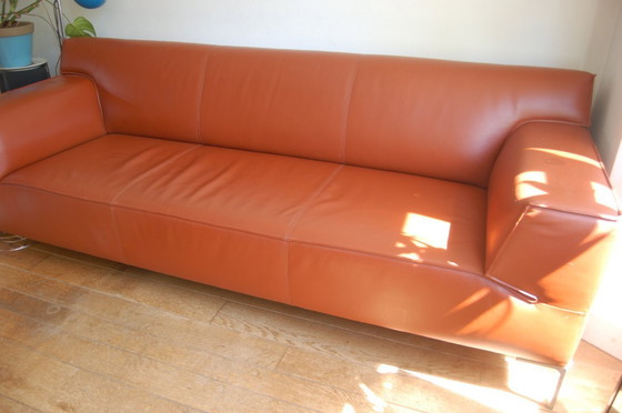 Image 1 of Cognac leather Bloq sofa Design on Stock