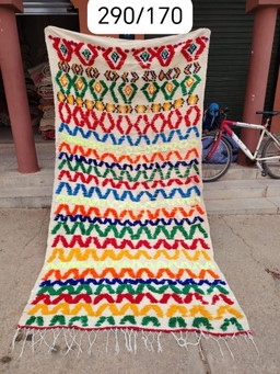 Handgeknoopt Berber kleed wol 290x170cm