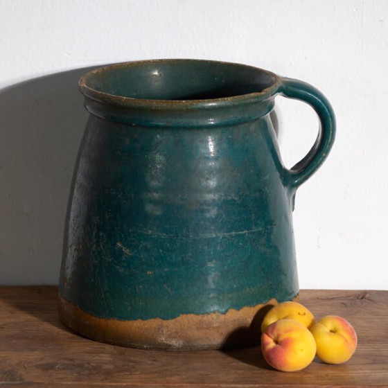 Antique folk glazed pottery pot – Central Europe, circa 1930 – Plant pot, Rustic (photo 5 of 40)