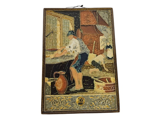 Image 1 of De Porceleyne Fles - Azulejo Cloisonné XL - Panadería Zeelandia - Años 50