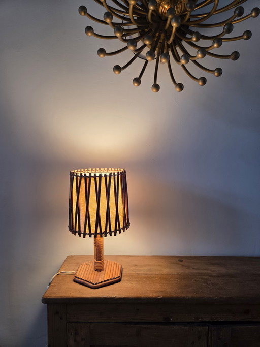 Rattan lamp from the 50s/60s