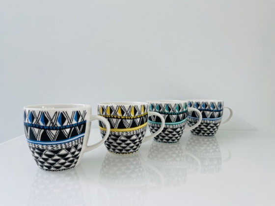 Image 1 of Set di 4 tazze di design finlandese con grafica