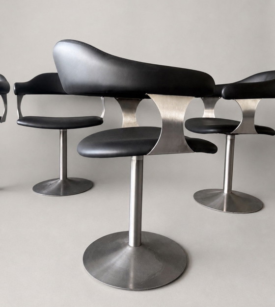 Set of 4 Vintage Space Age Swivel Chairs – Dining chairs, rvs (photo 10 of 15)