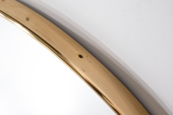 Image 1 of Vintage brass mirror, Italy, 1960s.