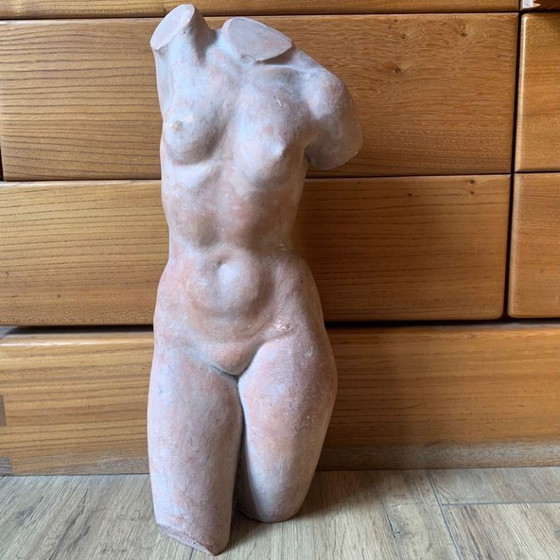 Terracotta female nude Sculpture signed Jean Portal, Ceramic, Beige, Vintage (photo 5 of 15)