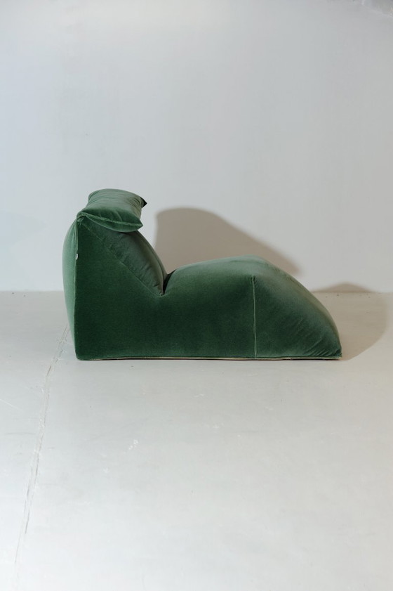 Image 1 of Mario Bellini for C&B Italia 'Le Bambole' Chaise Lounge in Eden Green Velvet Mohair