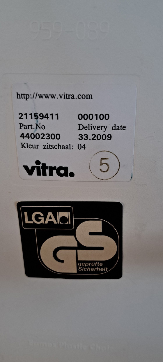 Image 1 of 4 x Vitra Eames DSW Chairs White with ash base