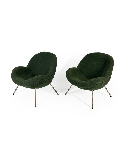 Paire de chaises longues "Egg" par Fritz Neth pour Correcta, Allemagne, années 1950