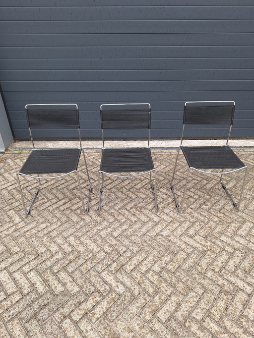 3 Mooie Giandomenico Belotti Spaghetti Stoelen