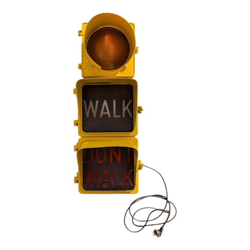 Voetgangersverkeerslicht met 'Lopen/Niet lopen'-aanduiding, VS/New York, 1960-1970