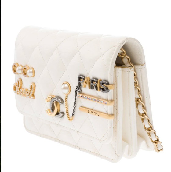Image 1 of Borsa CHANEL Timeless/Classique en Cuir Blanc - 103251 Prezzo di vendita