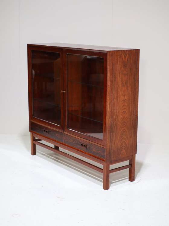 Vitrinekast Brouer Palissander Deens Vintage 1960s – Brouer Møbelfabrik, Vitrinekasten, Glass, Wood (photo 4 of 15)