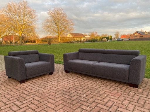 Set divano Montèl in tessuto grigio scuro - Comfort olandese di alta qualità - Relax regolabile - Consegna gratuita