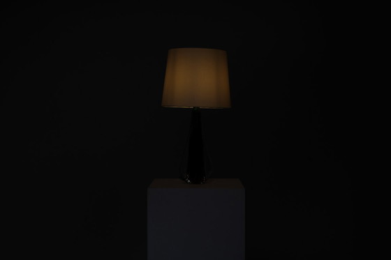 Image 1 of Lampe de table en verre de Murano attribuée à Flavio Poli pour Seguso, Italie, années 1960s