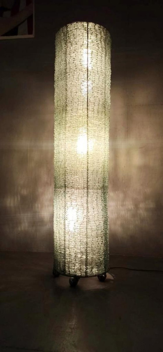 Image 1 of lampadaire vintage en verre