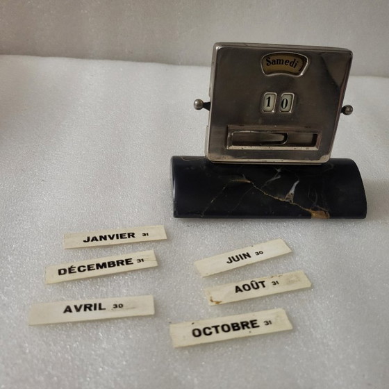 Image 1 of Art Deco eeuwigdurende kalender, Jacob Maul, Bauhaus, 1920-1930