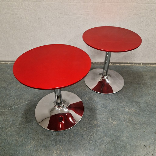 Set of 2 Vintage Style Side Tables Nightstands