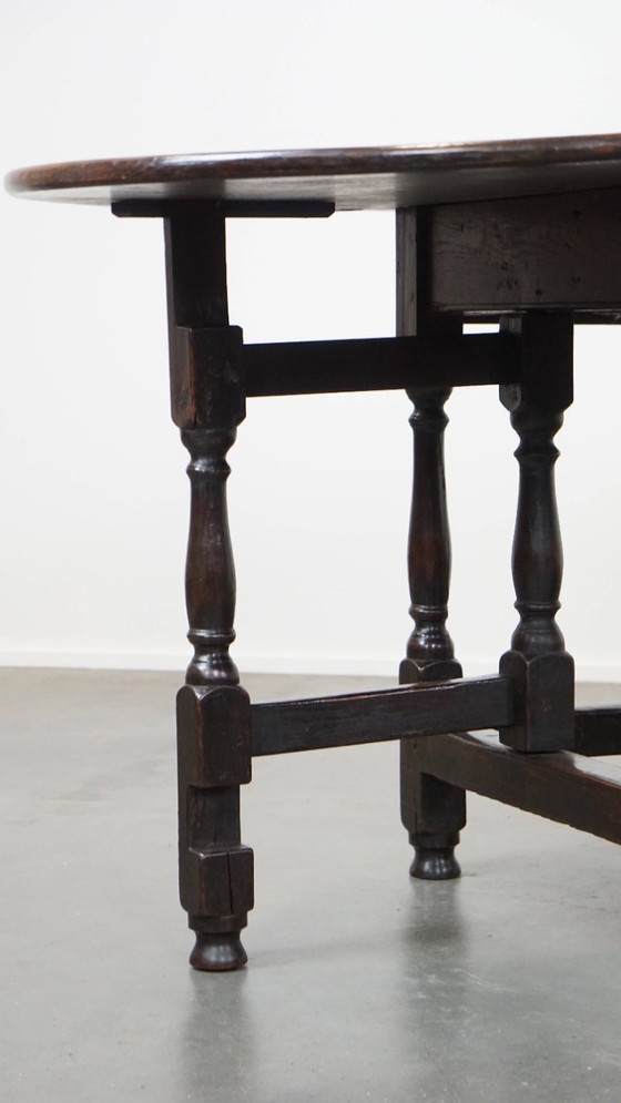 Image 1 of Mesa inglesa antigua de roble con patas plegables