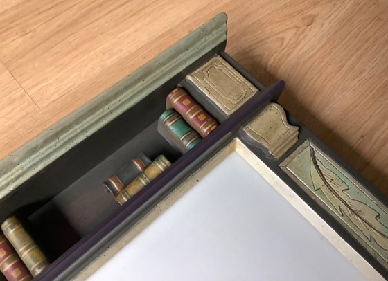 Image 1 of Colored etching in a beautiful frame. Hear, see, and be silent.