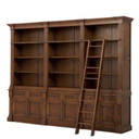 Eichholtz bookcase library cabinet King William + ladder - 322 cm