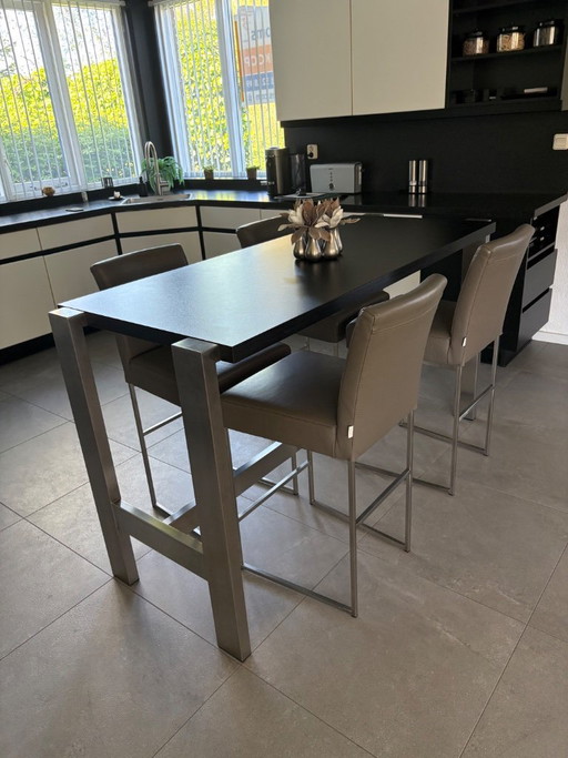 Tavolo da bar e 4 sgabelli Bert Plantagie – eetkamerset, Leather, Metal (photo 2 of 5)