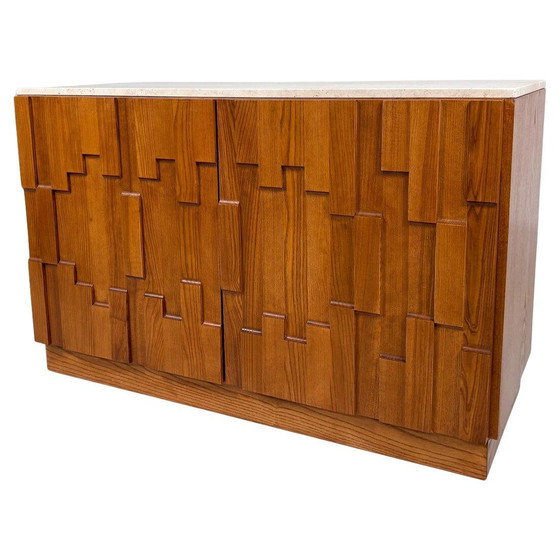 Sideboard aus Pergament und Missoni-Stoff von Angelo Mazzola für Salpol, 1980 – Martin, Wood, Metal (photo 3 of 26)
