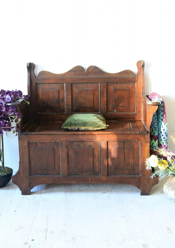 Banc de Rangement Art Déco, années 1930 – Bois, Art Deco (photo 4 of 7)