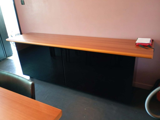 Verardo Cartesio – Complete Italian Design Furniture Set – Black High Gloss/Wood – dressoirs (photo 2 of 13)