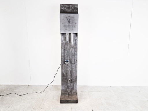 Vintage brutalist standing clock