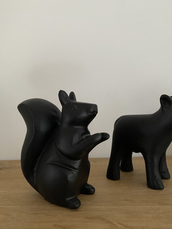Image 1 of Vintage stalen dierenbeeldjes van Ikea