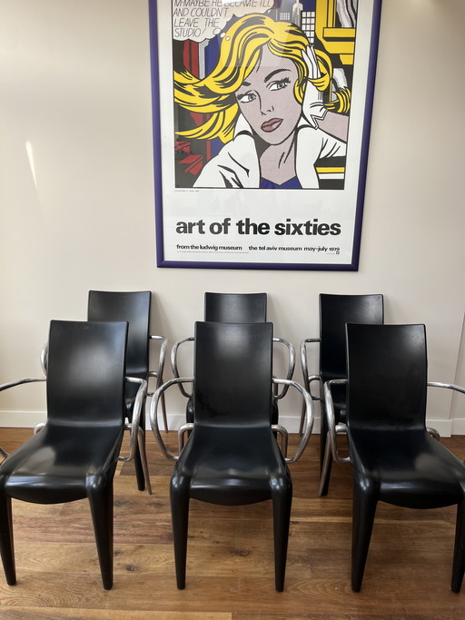6x Vitra Louis 20 eetkamerstoelen door Philippe Starck