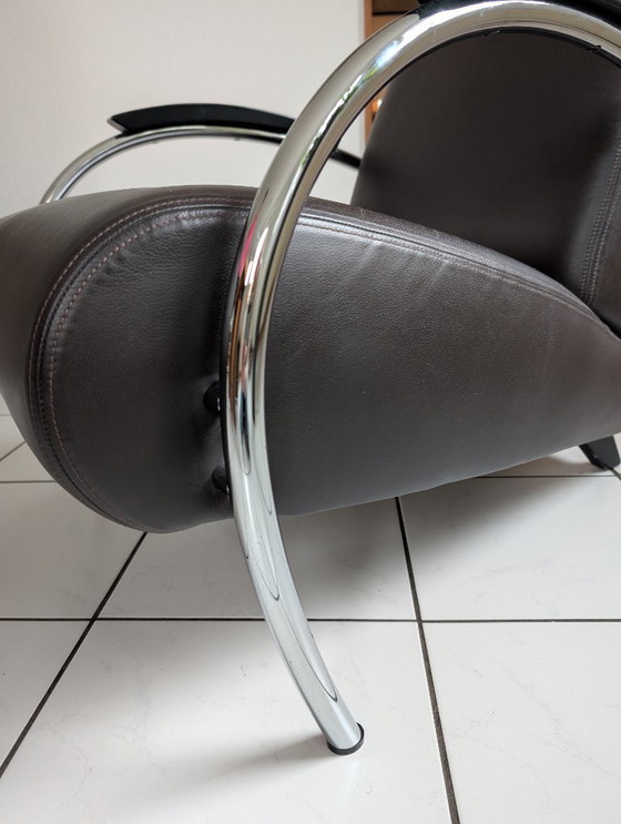 Image 1 of Set van 2 Gelderland 5470 designfauteuils - Serene 550 leer - topstaat