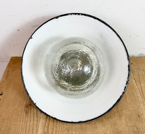 Image 1 of Green Enamel and Cast Iron Industrial Pendant Lamp, 1960s