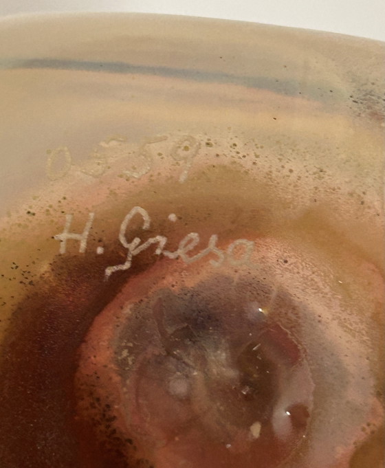 Vase Soliflore H. GIESA 0559 - Studio Art Glass / Deutsches Studioglas 19cm – H GIESA (photo 6 of 6)