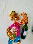 GRANDE SCULPTURE POPEYE POPART POP ART LUXE ARGENT Statue DESSIN ANIMÉ rose Monopoly XL