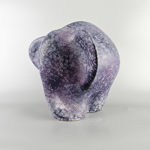 XL Vintage West German Fat Lava Elephant Made By Ruscha. Colors: Purple.