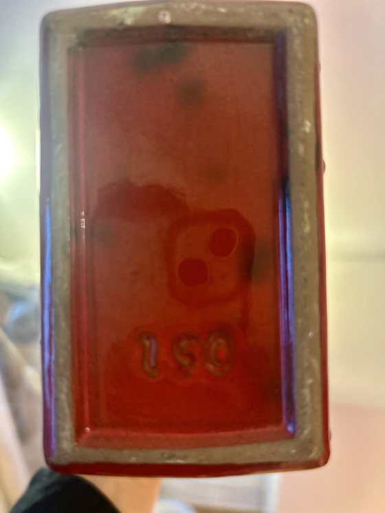 Image 1 of Moderne draadloze tafellamp - gemaakt van een vaas uit de jaren 70 - West-Duits aardewerk