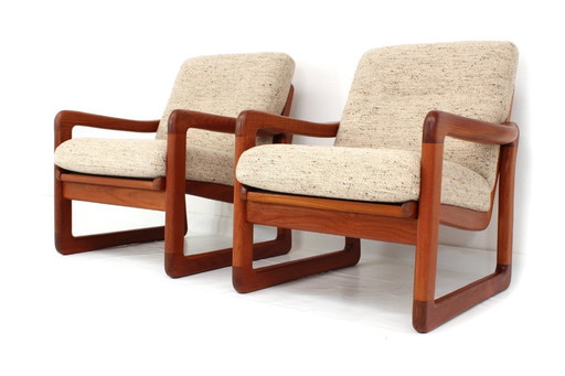 Come nuove! 2 poltrone Holstebro in stile Mid-Century Danish, in teak massello, lana vergine di prima qualità, condizioni da esp